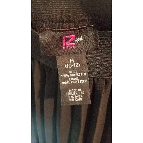 High-Low Pleated Black Skirt By Iz Byer Girl M - Picture 5 of 5